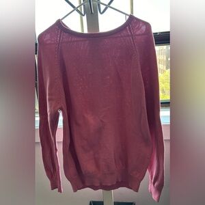 Women’s Cotton Traders bright pink crewneck sweater size UK 16/US 12